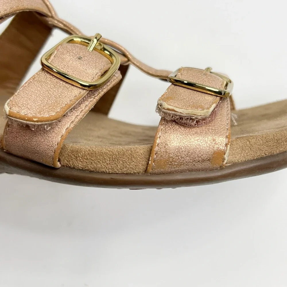 VIONIC 9 Adjustable Pink Slide Sandals - Misa Summer Vacation Open Toe‎ Casual